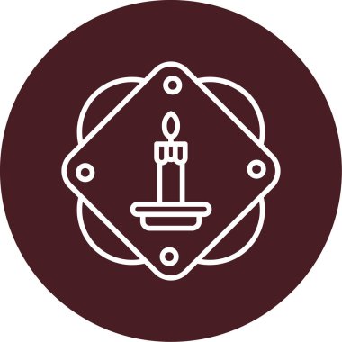 Bir mum ağ simgesinin vektör illüstrasyonu 