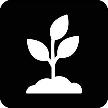 Bitki. Web simgesi basit illüstrasyon 