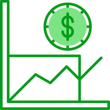 toplam talep iş grafiği, düz vektör simgesi  