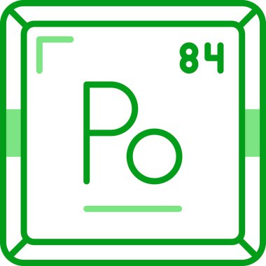 vector illustration of Polonium modern icon                       clipart