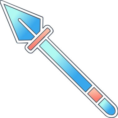 Mızrak simgesi vektör illüstrasyonu