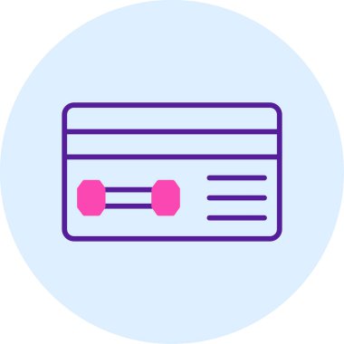 Üye Kart simgesi, vektör illüstrasyonu basit tasarım