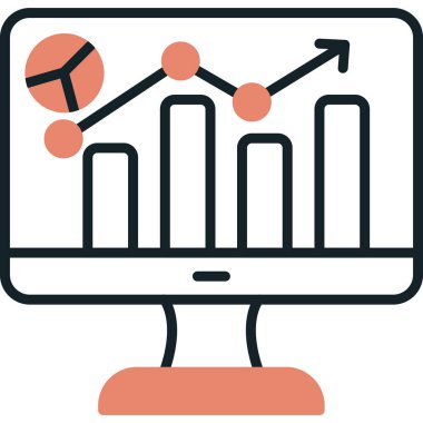 iş veri analiz simgesi vektör illüstrasyonu