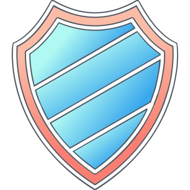 kalkan simgesi web basit illüstrasyon