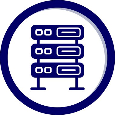 bilgisayar sunucu simgesi, vektör illüstrasyonu basit tasarım