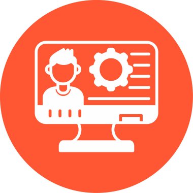 Web simgesi basit illüstrasyon ayarlanıyor