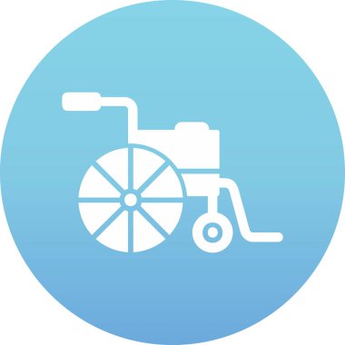 Tekerlekli sandalye web simgesinin vektör çizimi