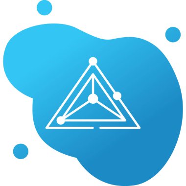 Piramit Grafik simgesi, vektör illüstrasyonu basit tasarım