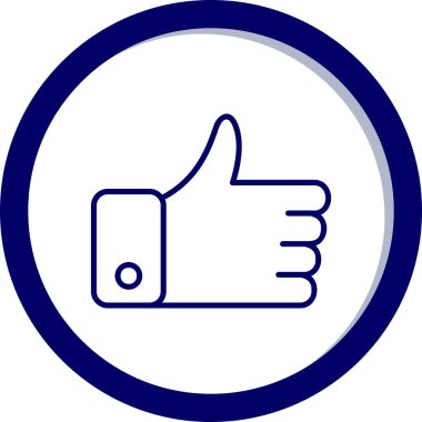 Baş parmak işareti. Basit resimleme