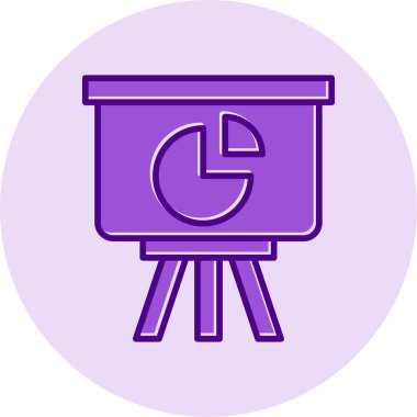 Pasta çizelgesi simgesi, vektör illüstrasyonu 