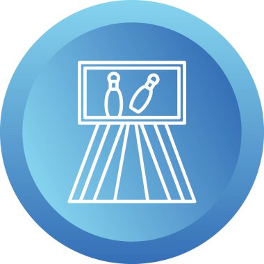 Bowling şeridi vektör illüstrasyonu