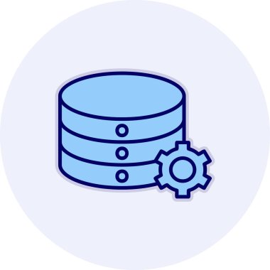 veritabanı. Web simgesi basit illüstrasyon 