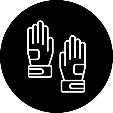 Eldiven simgesi, vektör illüstrasyonu basit tasarım