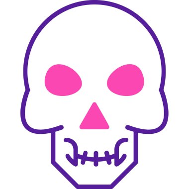 Kafatası. Web simgesi basit illüstrasyon