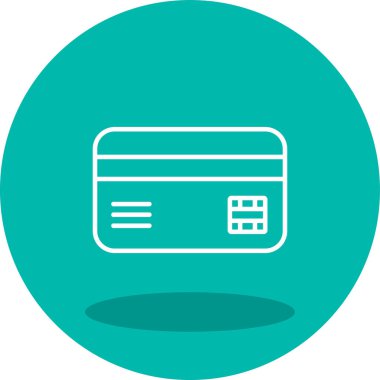 Kredi Kartı. Web simgesi basit illüstrasyon 