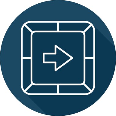 Ok Sağ simgesinin vektör illüstrasyonu