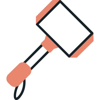 Çekiç ağı simgesi, basit vektör illüstrasyonu 