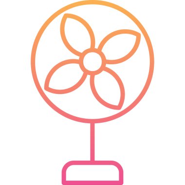 air fan simgesi, vektör illüstrasyonu basit tasarım