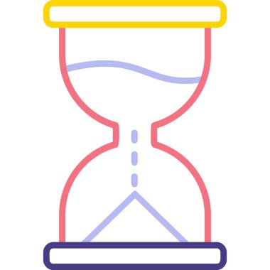 Kum saati simgesi, vektör illüstrasyonu 