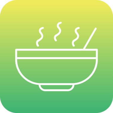 Kase çorba ağı basit illüstrasyon 