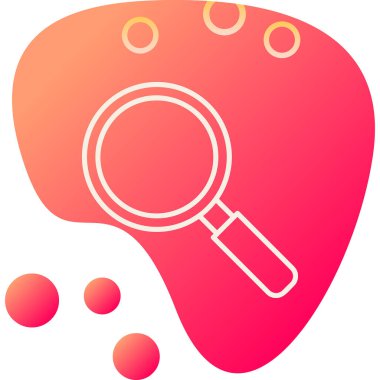 Büyütme cam simgesi, vektör illüstrasyonu 