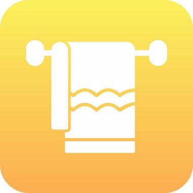 Havlu ağ simgesi, vektör illüstrasyonu 