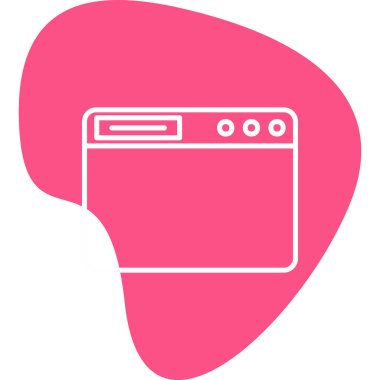 Tarayıcı. Web simgesi vektör illüstrasyonu