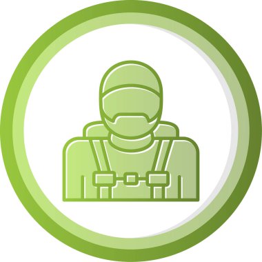 Skydiver simgesinin vektör çizimi 