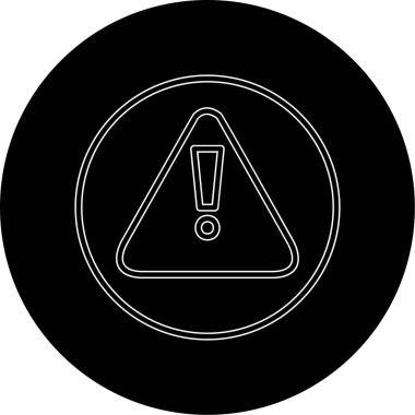 Uyarı vektör çizgisi simgesi, vektör illüstrasyonu 