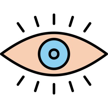 vizyon. Web simgesi basit illüstrasyon