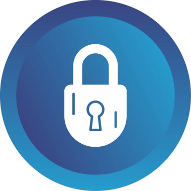 kilit düz simge vektör çizim