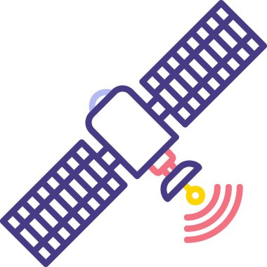 Uydu. Web simgesi basit illüstrasyon 