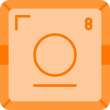 Oxygen modern simgesinin vektör çizimi                      
