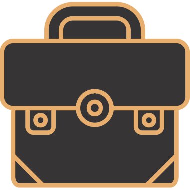 Bavul. Web simgesi basit illüstrasyon 