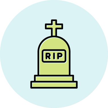 Mezar. Web simgesi basit illüstrasyon
