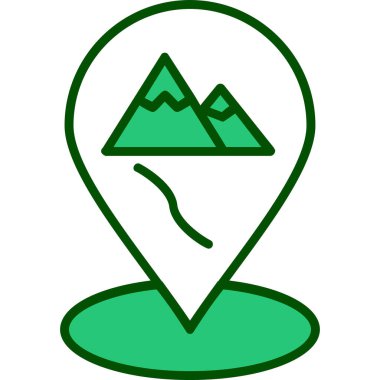 Harita simgesi, konum konsept vektör illüstrasyonu