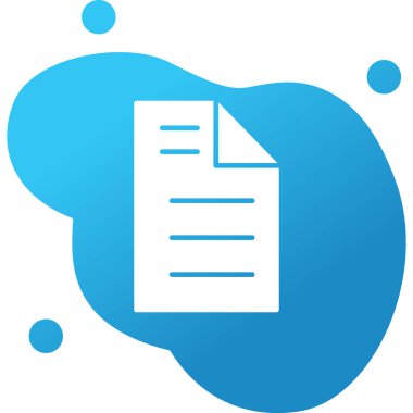 belge dosya simgesi vektör illüstrasyonu 