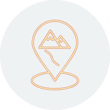 Harita simgesi, konum konsept vektör illüstrasyonu