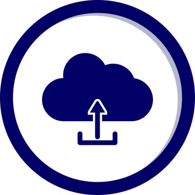 Bulut simge vektör çizim upload          