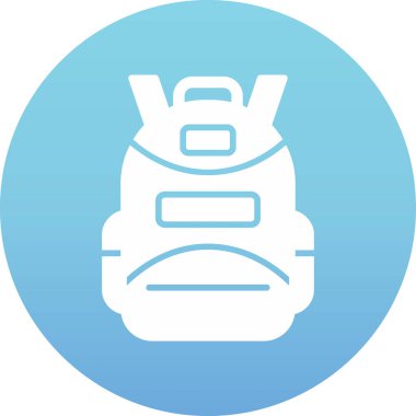 Sırt çantası. Web simgesi basit illüstrasyon