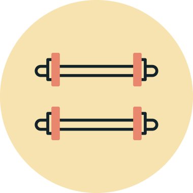 Ağırlıklandırılmış çubuk simgesi web basit illüstrasyon