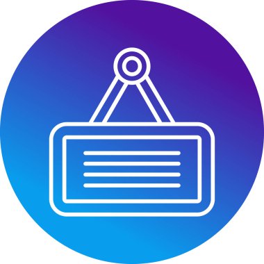 boş tabela, düz simge, vektör illüstrasyonu 