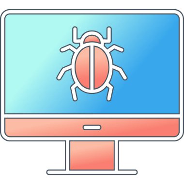 bilgisayar ekranı simgesi, vektör illüstrasyonu basit tasarım