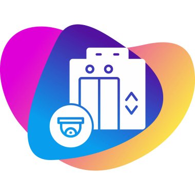 CcTV web simgesi basit illüstrasyon 