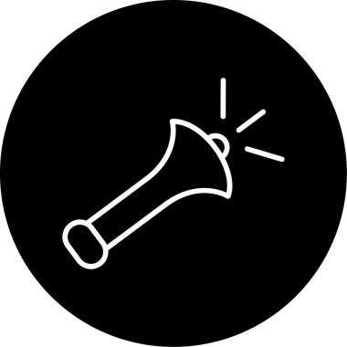 Boynuz. Web simgesi basit illüstrasyon