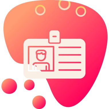 Kimlik kartı web simgesi, vektör illüstrasyonu