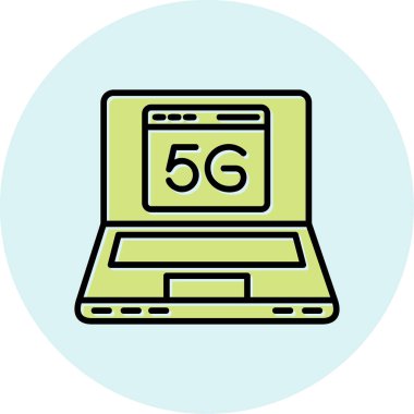 5g araştırma web simgesi, vektör illüstrasyonu 