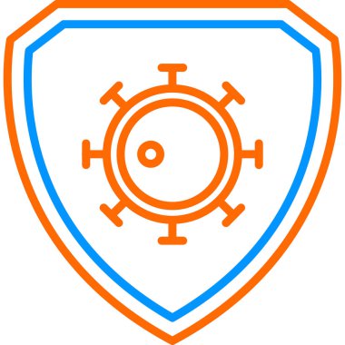 Antivirüs web simgesi, vektör çizimi