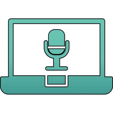 dizüstü bilgisayar simgesi, vektör illüstrasyonu basit tasarım