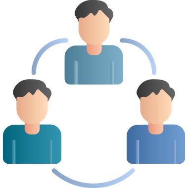 takım çalışması ikon vektör illüstrasyonu 